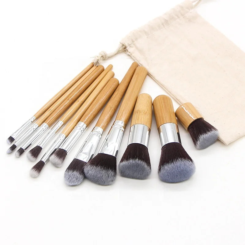 Bamboo Kabuki Makeup11pcs Brush Set